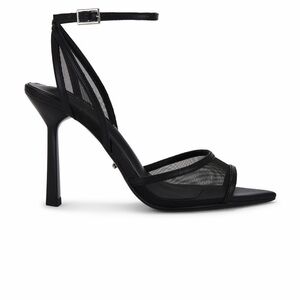 Tony Bianco Sandal Black Mesh Ankle-Strap High Heel Sandals